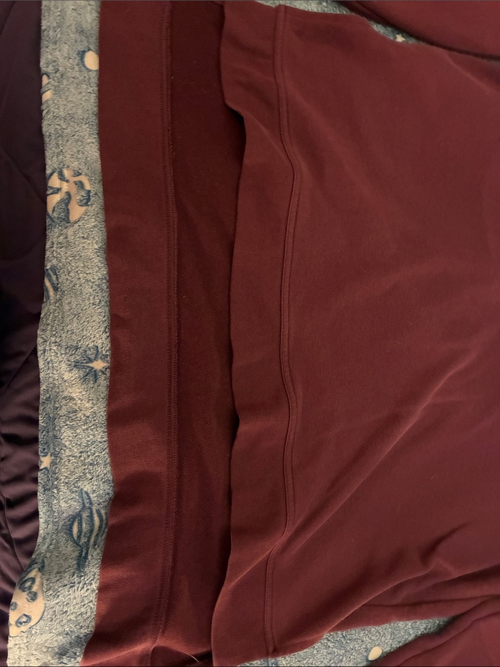 Avia Maroon Long Sleeve Layered Hem Pullover - Picture 4 of 4